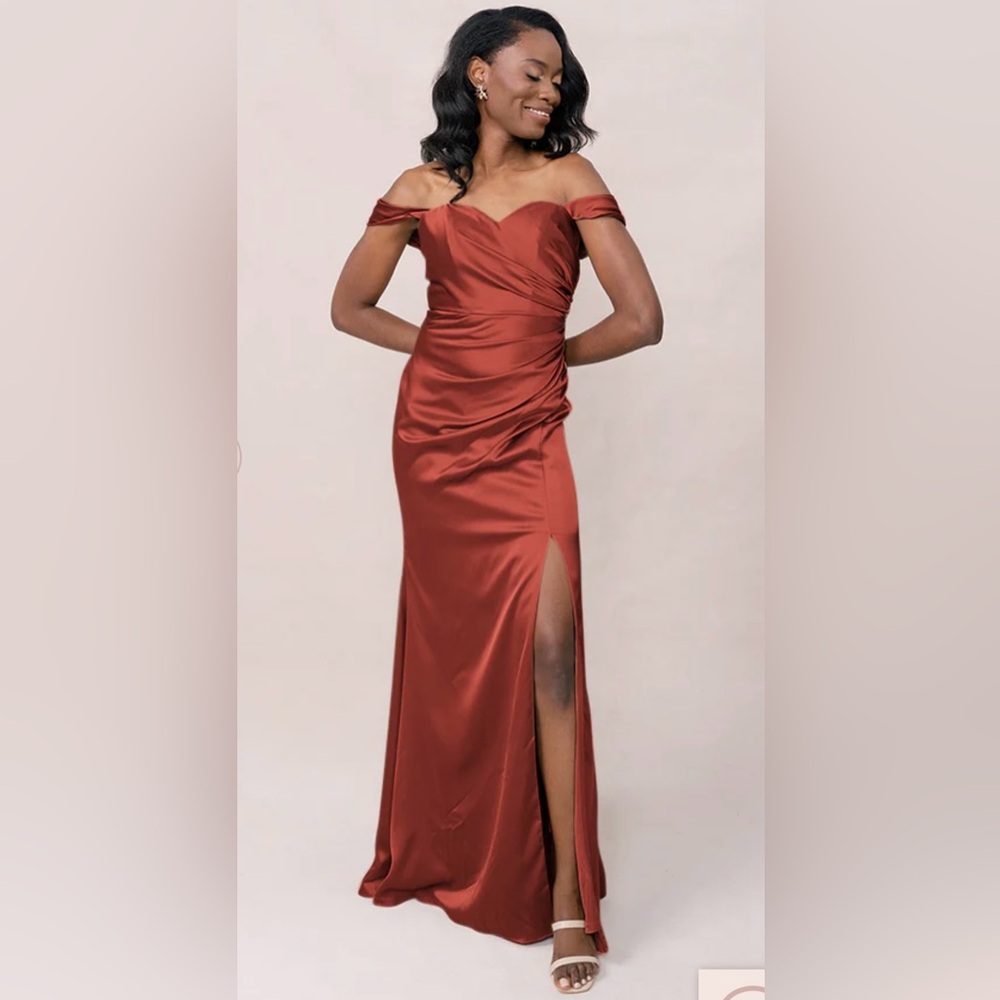 NWT Revelry Ariel convertible bridesmaid dress size 8 terracotta prom wedding